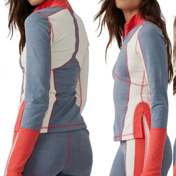 ❤️🔥NWOT Free People Movement “Undercover” 1/4 Zip Pullover, mock neck, Stretch - Picture 2 of 10